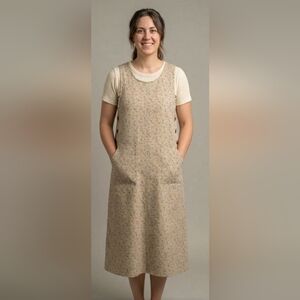 DIrectives Olive Green Floral Long Dress – Size L